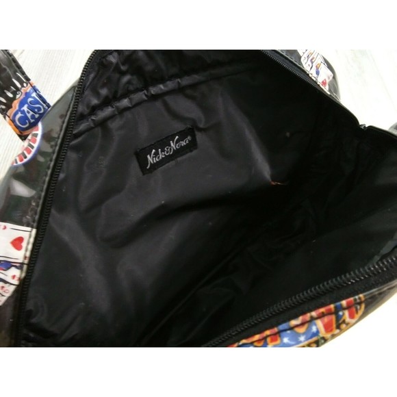 NICK & NORA Travel Las Vegas Bag Tote Cosmetic Set of 2 Casino Club - Picture 7 of 10